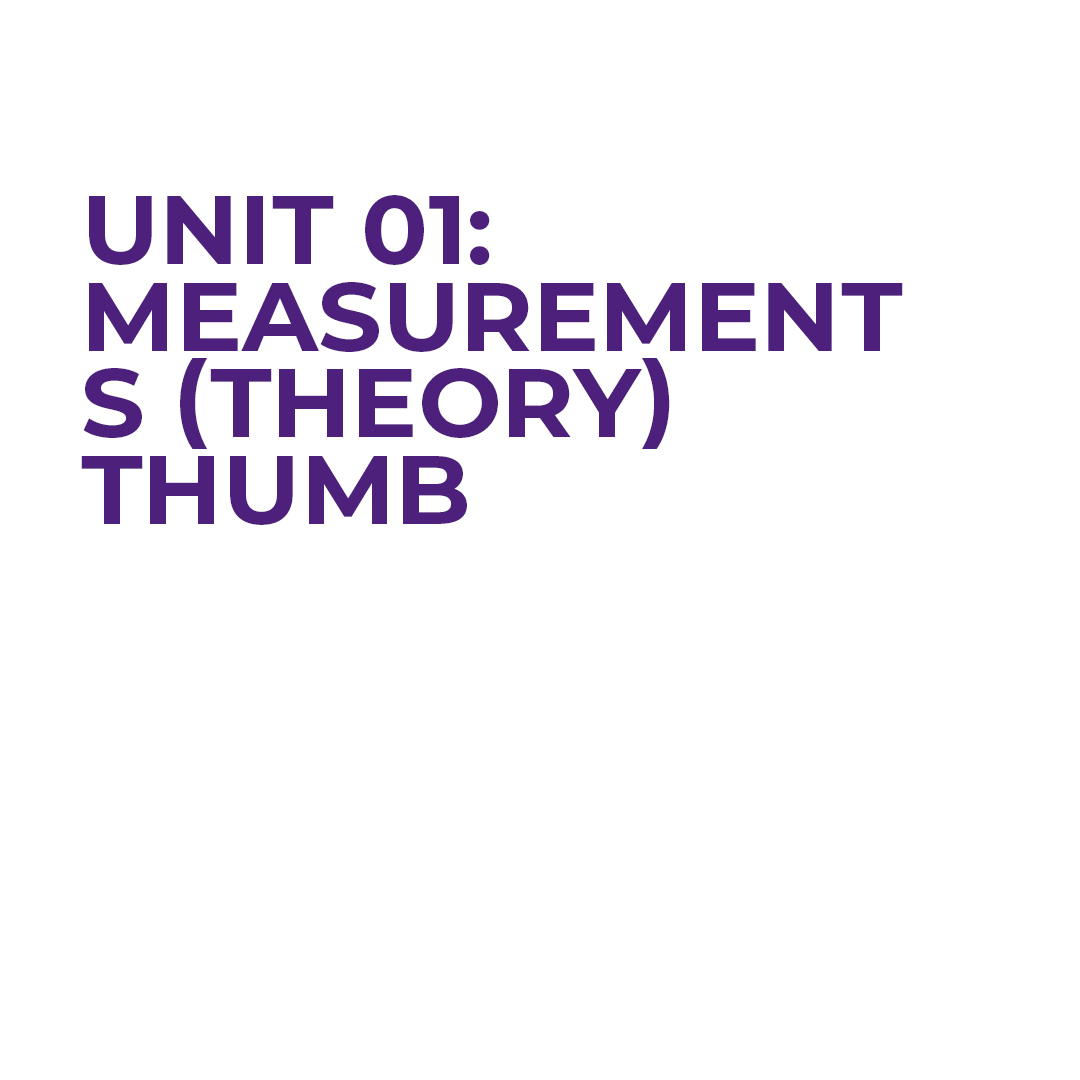 Unit 01: Measurements (Theory)